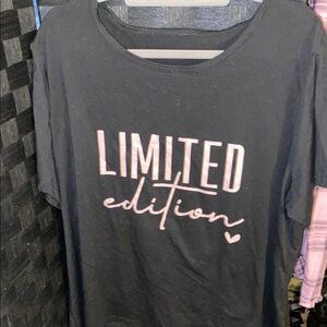 Black and Pink Graphic Women's Top